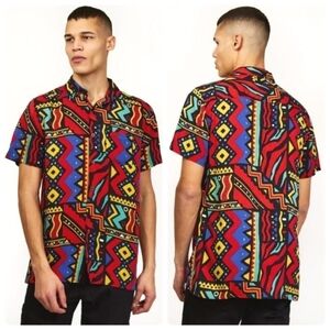 Reason Brand Unity Allover Print Short Sleeve Shirt